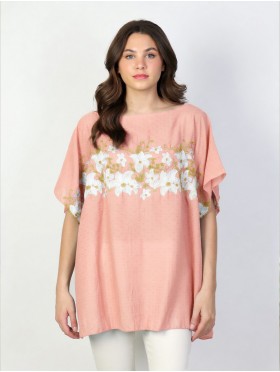 Floral Embroidery Breathable Top